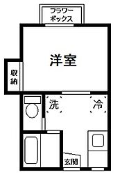 シャンポール・アイ 1Kの間取図画像
