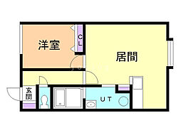 ビクトリー神居 1LDKの間取図画像