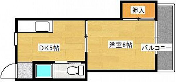 渡部ビル 0203｜広島県広島市西区中広町1丁目(賃貸マンション1DK・2階・21.07㎡)の写真 その2