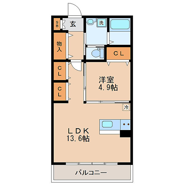 レトア オーク ｜宮城県仙台市青葉区柏木２丁目(賃貸アパート1LDK・2階・45.90㎡)の写真 その3