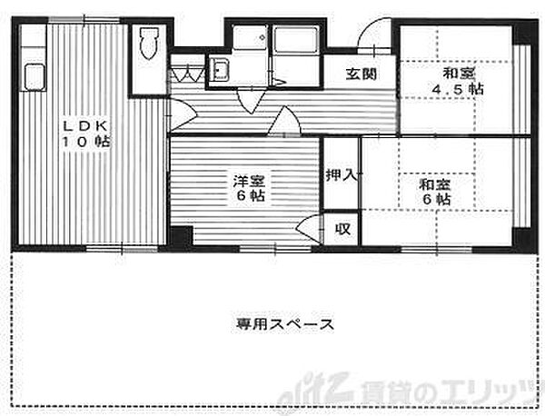 メゾンＳＫ 102｜大阪府茨木市若園町(賃貸マンション3LDK・1階・63.00㎡)の写真 その2