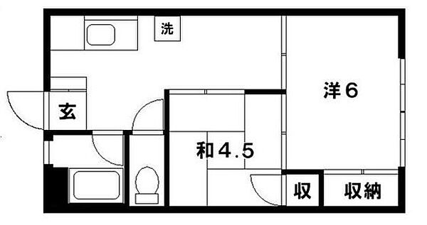 広島県広島市安佐南区相田2丁目(賃貸マンション2DK・3階・36.45㎡)の写真 その2