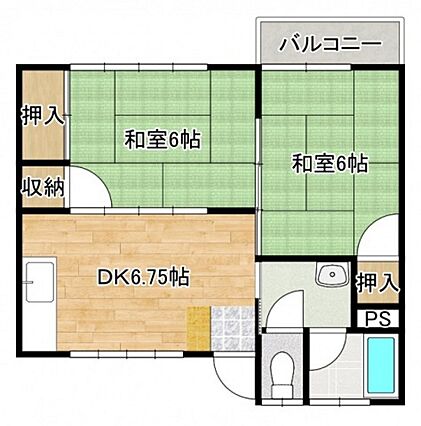 三宅第5アパート_間取り_0