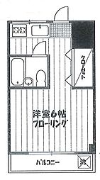 阿出川ビル1 ワンルームの間取図画像
