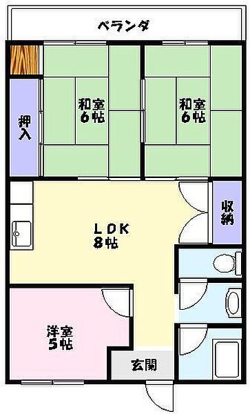 インフィオラータ 406｜鳥取県米子市東福原１丁目(賃貸マンション3LDK・4階・61.75㎡)の写真 その2