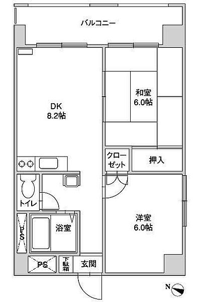 クレインマンション 501｜北海道釧路市若竹町(賃貸マンション2DK・3階・48.59㎡)の写真 その2