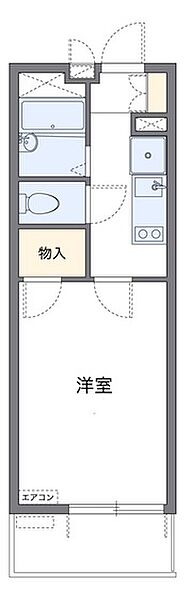 岡山県岡山市北区西古松西町(賃貸マンション1K・3階・20.81㎡)の写真 その2