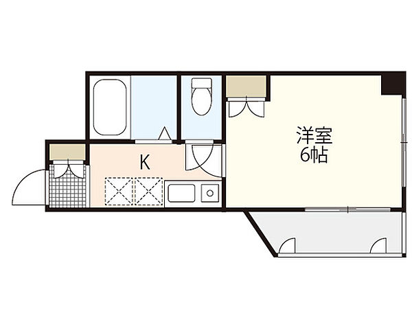 第6ガーデン ｜広島県広島市南区大州3丁目(賃貸マンション1K・2階・19.56㎡)の写真 その2