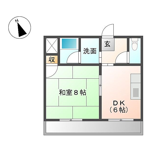 中央マンション 402｜三重県津市中央(賃貸マンション1DK・4階・34.70㎡)の写真 その2