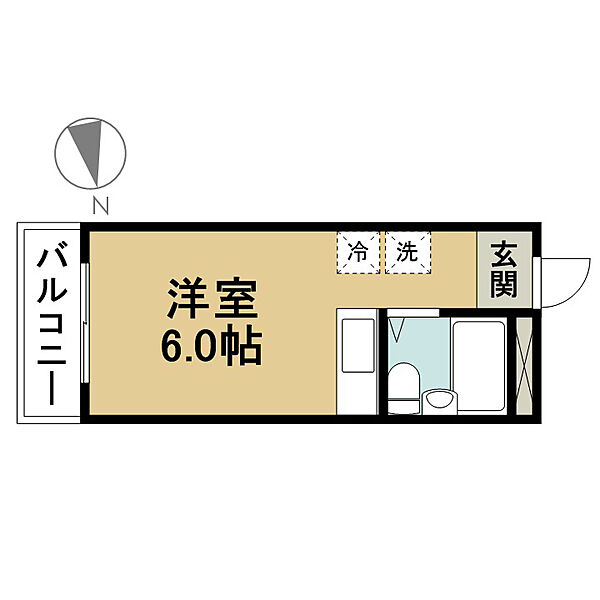 第5荒井マンション 302｜東京都江戸川区東葛西５丁目(賃貸マンション1R・3階・17.32㎡)の写真 その2