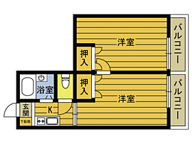 アデューＡ 205 ｜ 大分県杵築市大字南杵築（賃貸アパート2K・2階・30.90㎡） その2