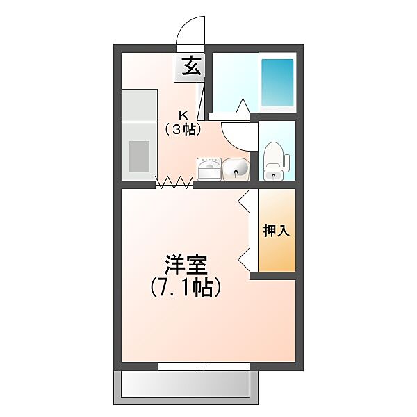 シティグランデ ｜広島県東広島市西条町寺家(賃貸アパート1K・2階・23.77㎡)の写真 その2