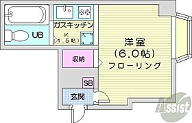 北海道札幌市中央区南七条西9丁目（賃貸マンション1K・1階・19.33㎡） その2