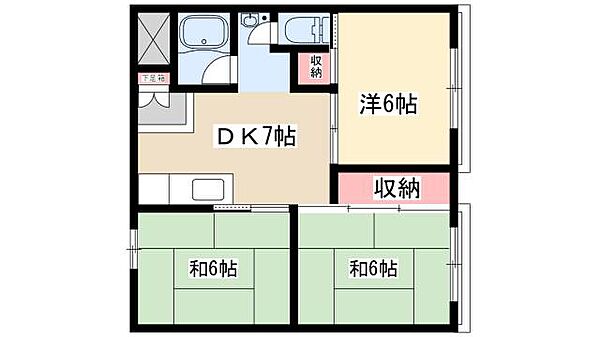 八事中央ビル ｜愛知県名古屋市昭和区山手通5丁目(賃貸マンション3DK・5階・53.46㎡)の写真 その2