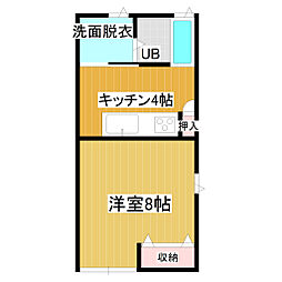 LiangeB 1Kの間取図画像