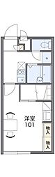 レオパレスルーチェ 1Kの間取図画像