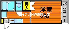 コーポパロス  ｜ 岡山県岡山市中区西川原1丁目（賃貸マンション1K・1階・23.00㎡） その2