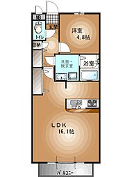 S-design 1LDKの間取図画像