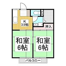 パークサイドハイツA  ｜ 長野県岡谷市川岸上（賃貸アパート2K・2階・34.02㎡） その2