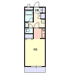 エクセレント中桜田 1Kの間取図画像