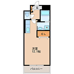 ウィング遊 ワンルームの間取図画像