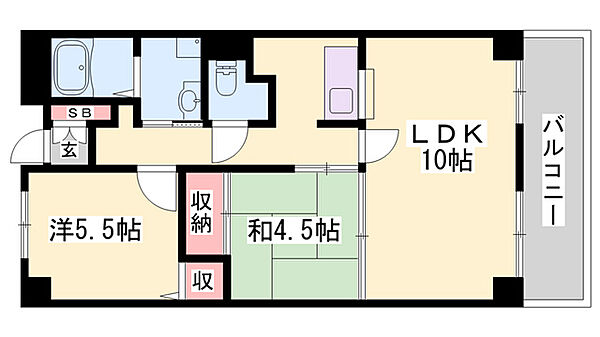 ヌーベ・ゆらの ｜兵庫県加東市社(賃貸マンション2LDK・1階・52.00㎡)の写真 その2