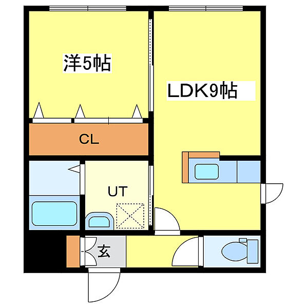 フォルム環状 ｜北海道札幌市東区本町二条１丁目(賃貸マンション1LDK・5階・33.89㎡)の写真 その2