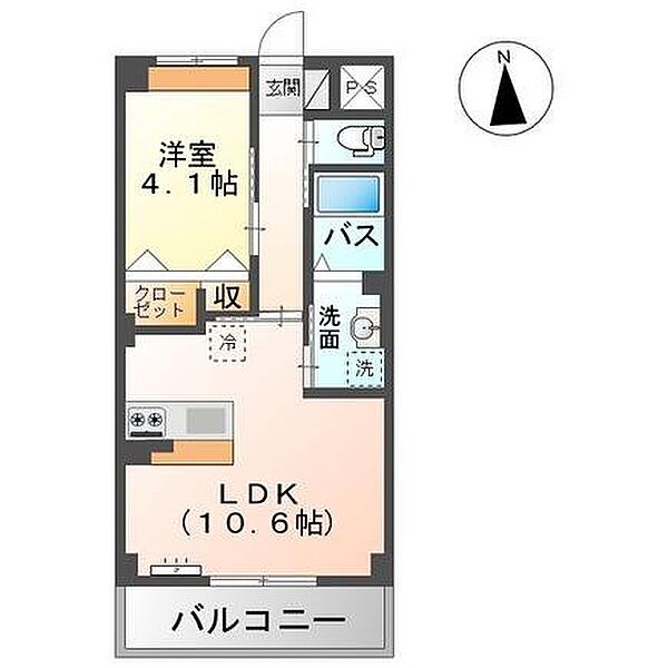 ゼルコバ 202｜鳥取県鳥取市古海(賃貸アパート1LDK・2階・38.25㎡)の写真 その2