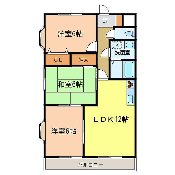 アドミラール 201｜大阪府河内長野市市町(賃貸アパート3LDK・2階・58.00㎡)の写真 その2