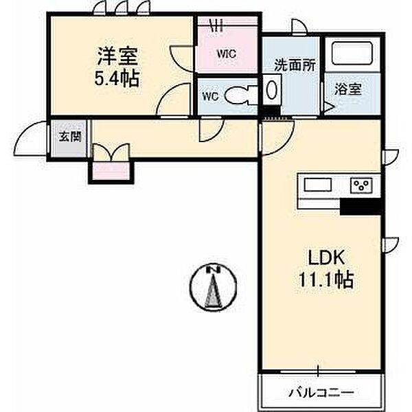シャーメゾンAYA 101｜鳥取県鳥取市田島(賃貸アパート1LDK・1階・42.69㎡)の写真 その2