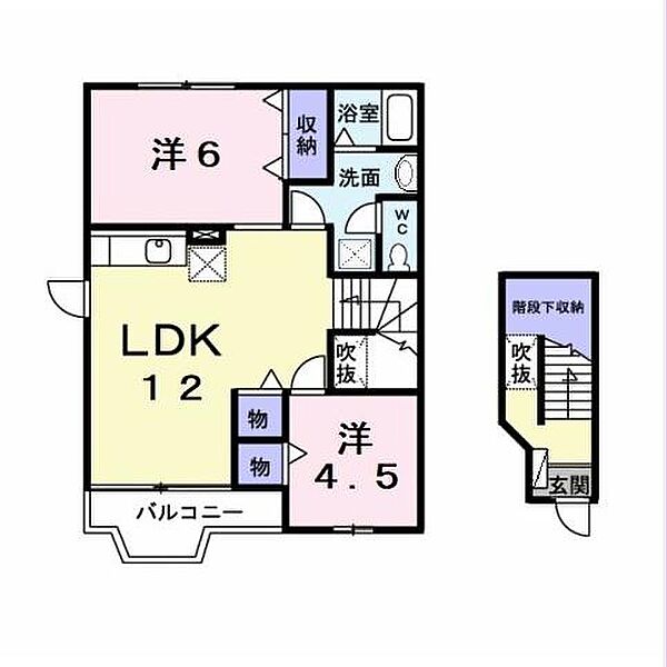 クレストヒルズB ｜千葉県木更津市港南台３丁目(賃貸アパート2LDK・1階・58.53㎡)の写真 その2