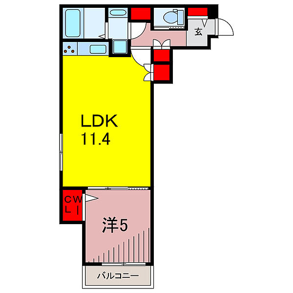 グランメゾン ｜東京都葛飾区宝町２丁目(賃貸アパート1LDK・2階・43.30㎡)の写真 その2