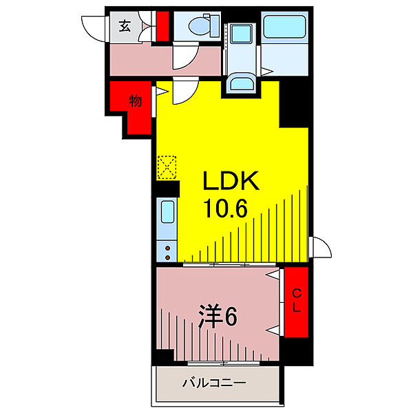 Clarus ｜東京都足立区加平２丁目(賃貸マンション1LDK・3階・42.58㎡)の写真 その2