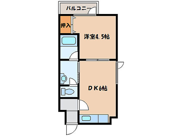 カトレアハウス 102｜北海道函館市日吉町１丁目(賃貸アパート1DK・1階・26.85㎡)の写真 その2