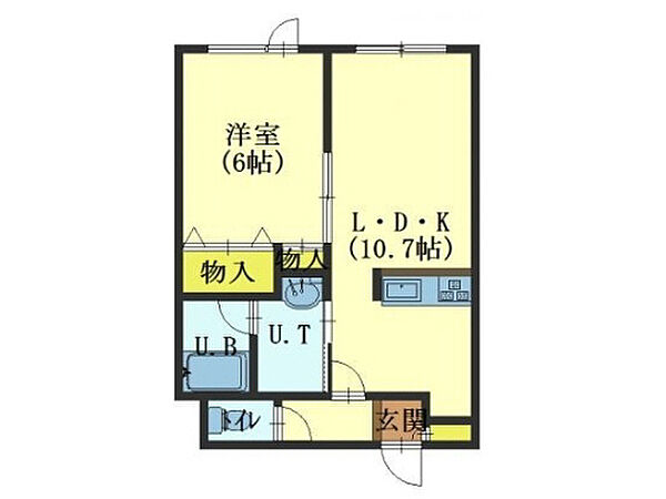 ＫＭハウス ｜北海道函館市鍛治１丁目(賃貸アパート1LDK・1階・40.00㎡)の写真 その2