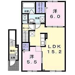 ベル・カルム桔梗II 2階