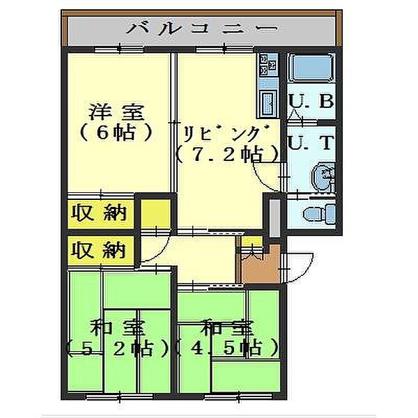 メゾン・ド・シャモニー 403｜北海道函館市昭和３丁目(賃貸アパート3DK・4階・55.25㎡)の写真 その2