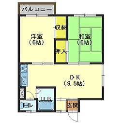 ホワイトハイツD 2階/2F右
