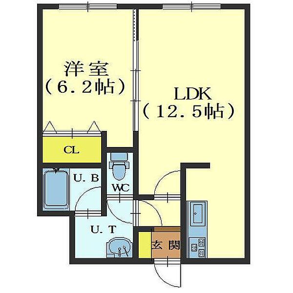 AVANT GARDEIII 405｜北海道亀田郡七飯町本町３丁目(賃貸アパート1LDK・2階・42.12㎡)の写真 その2