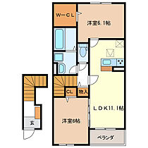 三重県津市一身田平野（賃貸アパート2LDK・2階・58.64㎡） その2