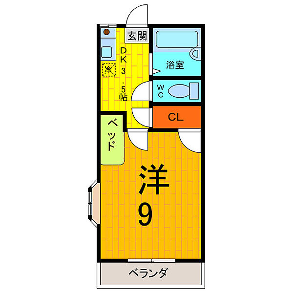 エンゼルハイム野口 216｜徳島県鳴門市鳴門町高島字中島(賃貸アパート1DK・2階・25.00㎡)の写真 その2