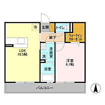 メゾンあき  ｜ 千葉県木更津市長須賀（賃貸アパート1LDK・2階・40.04㎡） その2