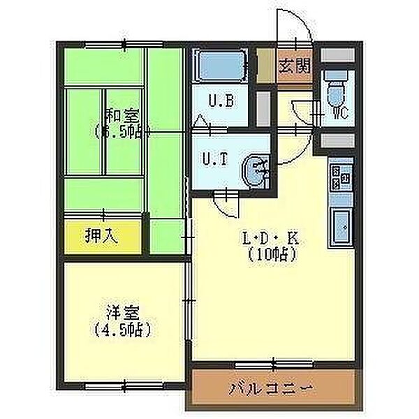 メゾン富岡 305｜北海道函館市富岡町２丁目(賃貸マンション2LDK・3階・47.44㎡)の写真 その2