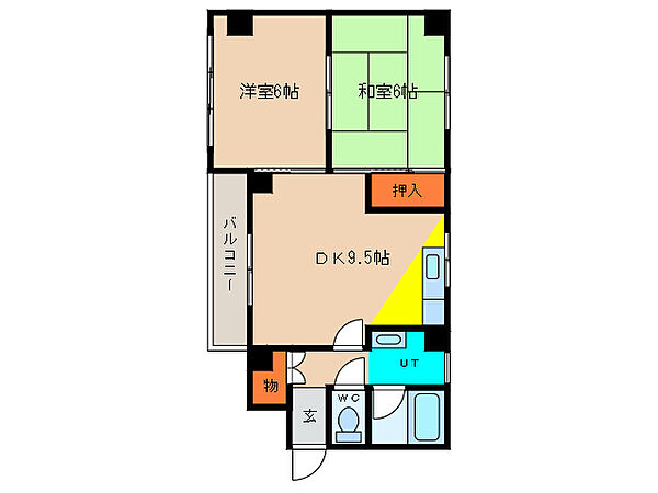柏木コーポ 201｜北海道函館市柏木町(賃貸アパート2DK・2階・52.17㎡)の写真 その2