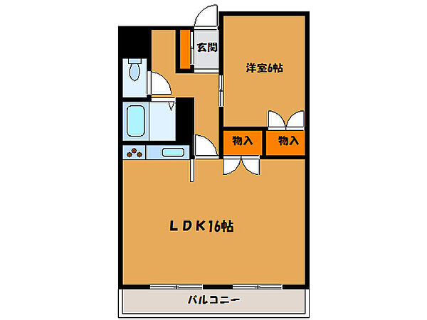 コートハウス的場 201｜北海道函館市的場町(賃貸マンション1LDK・2階・44.13㎡)の写真 その2