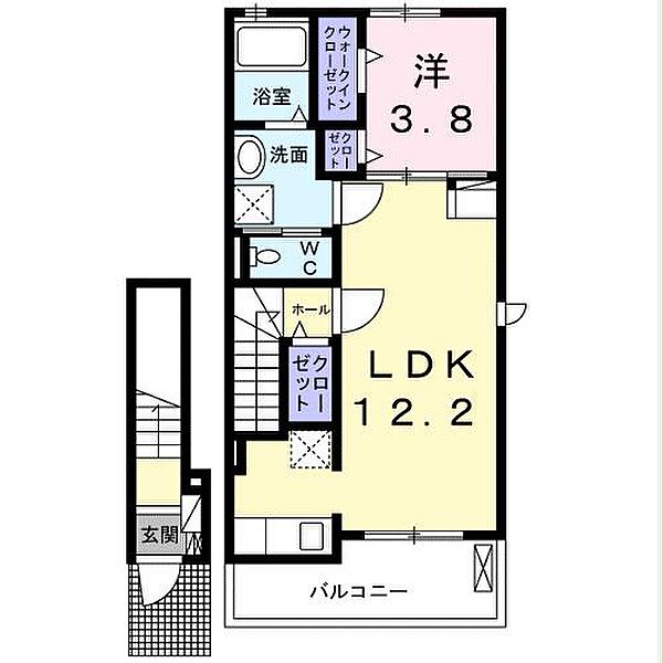 千葉県市原市八幡(賃貸アパート1LDK・2階・42.56㎡)の写真 その2