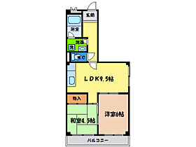 浜田マンション  ｜ 徳島県徳島市西船場町４丁目（賃貸マンション2LDK・4階・49.07㎡） その2