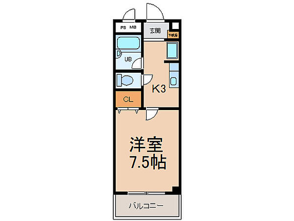 ノートルメゾンＴ ｜愛知県小牧市中央６丁目(賃貸マンション1K・3階・24.30㎡)の写真 その2