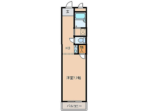 メゾン中央II 202｜愛知県小牧市中央４丁目(賃貸マンション1K・2階・25.60㎡)の写真 その2