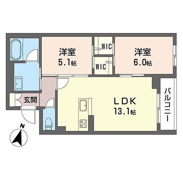 エクセレンス ｜千葉県市原市姉崎西３丁目(賃貸マンション2LDK・2階・55.89㎡)の写真 その2